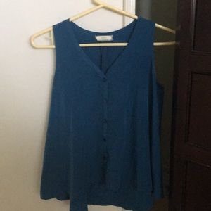 Soprano vibrant turquoise tank top with buttons